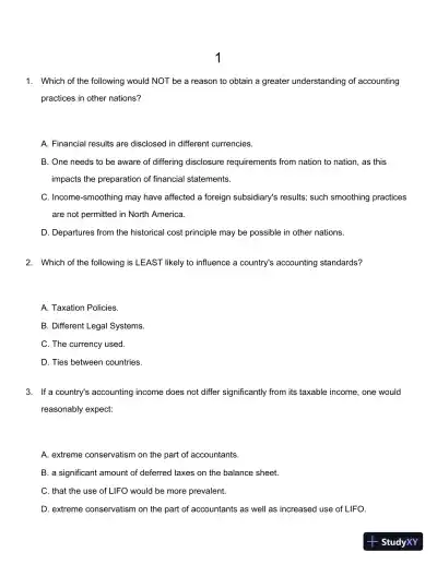 Modern Advanced Accounting In Canada, 7th Edition Test Bank - Page 1 preview image