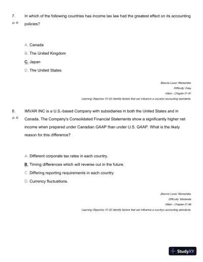 Modern Advanced Accounting In Canada, 7th Edition Test Bank - Page 20 preview image