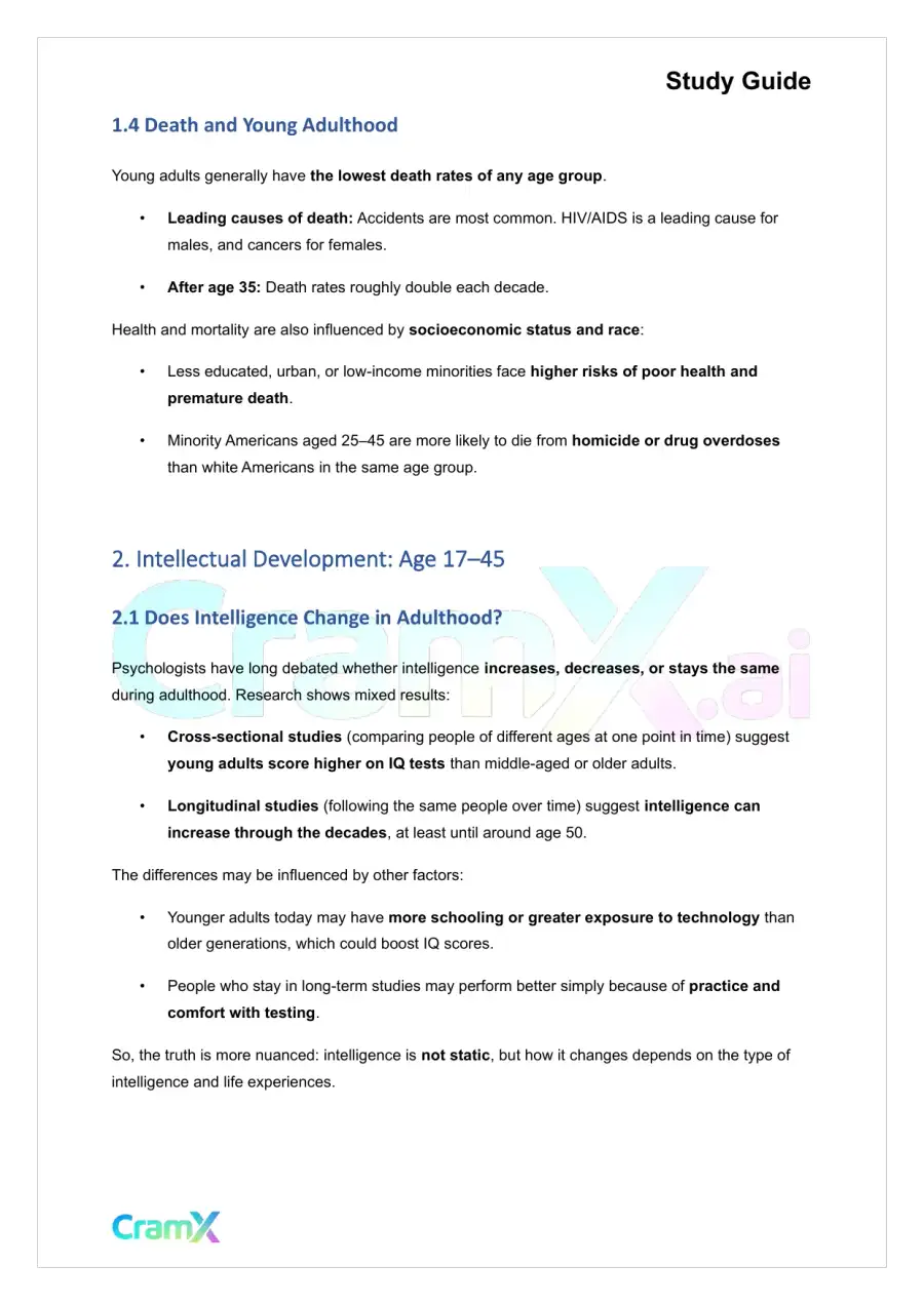 Developmental Psychology - Physical, Cognitive Development 17–45, page 3
