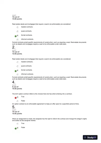 Liberty University BUSI 301 Quiz 2 Exam correct answers over 300 questions - Page 14 preview image