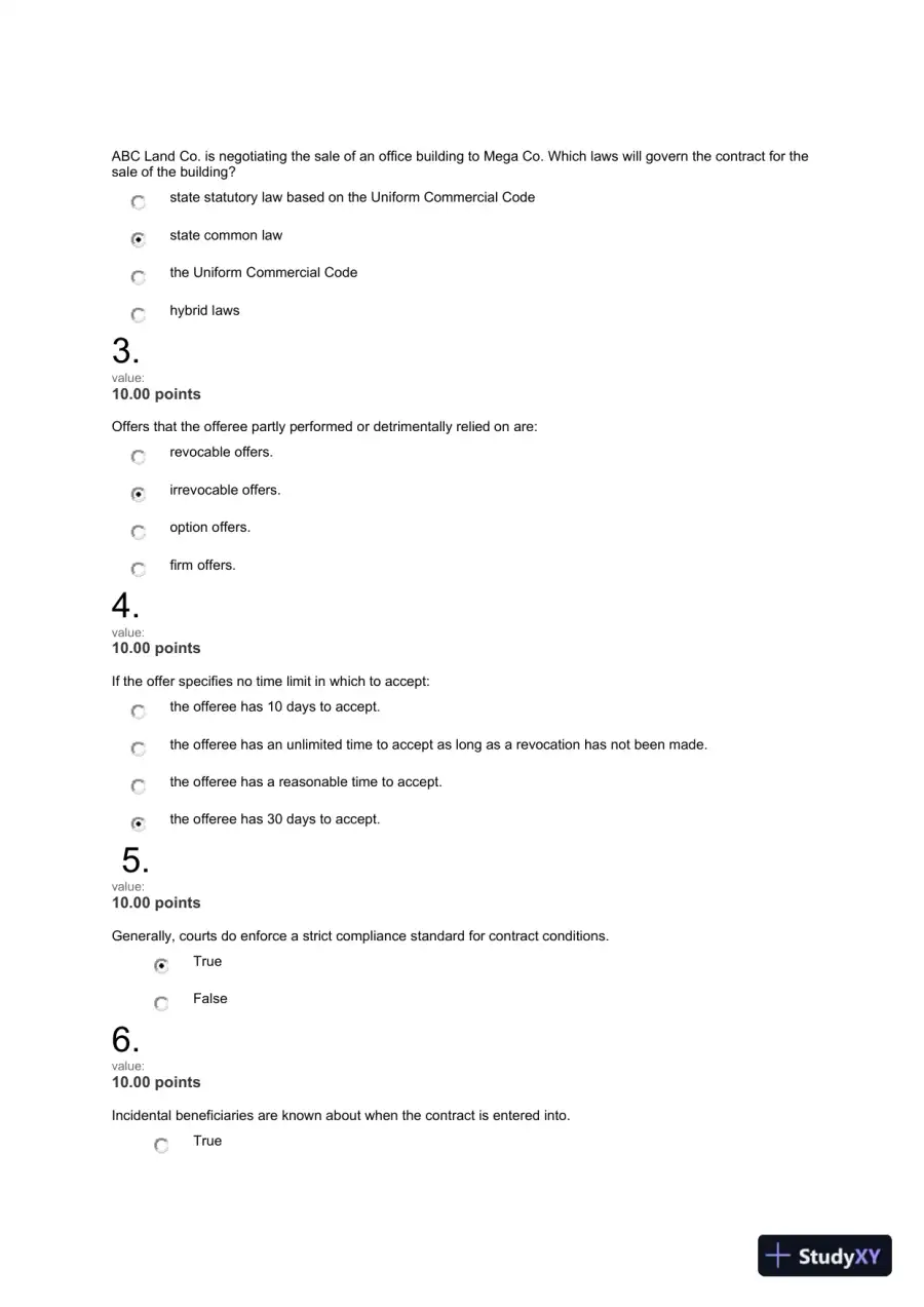 Liberty University BUSI 301 Quiz 2 Exam correct answers over 300 questions, page 4