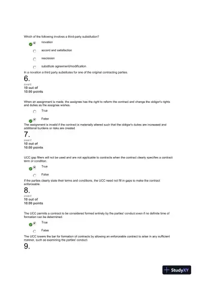 Liberty University BUSI 301 Quiz 2 Exam correct answers over 300 questions - Page 7 preview image