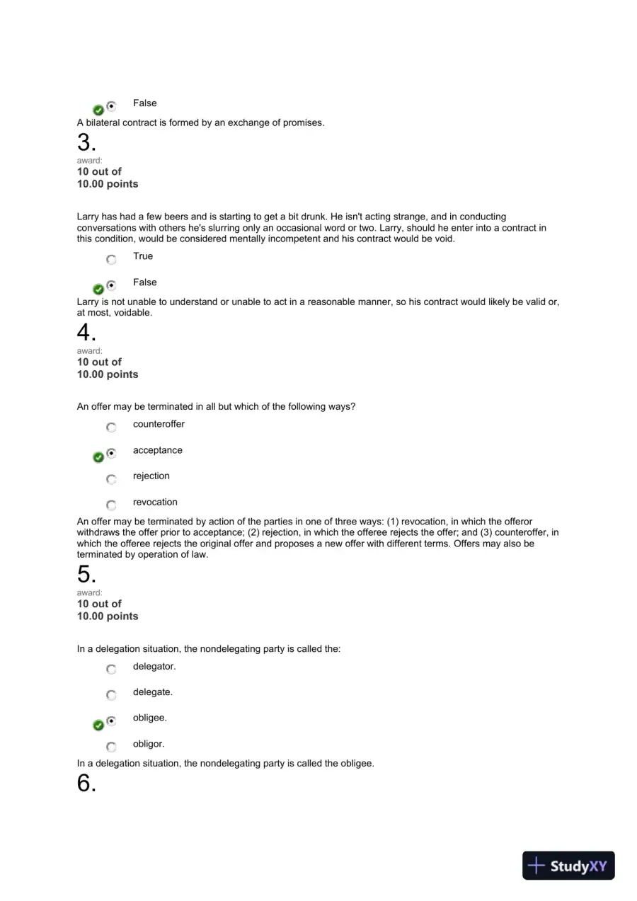 Liberty University BUSI 301 Quiz 2 Exam correct answers over 300 questions, page 9