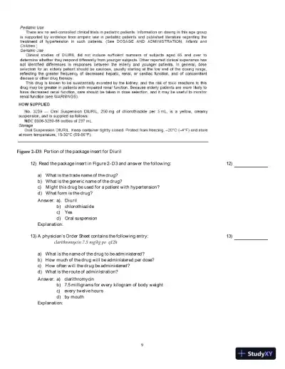 Medical Dosage Calculations 9th Edition Test Bank - Page 16 preview image