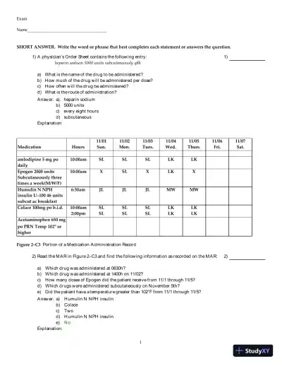 Medical Dosage Calculations 9th Edition Test Bank - Page 8 preview image