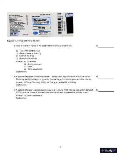 Medical Dosage Calculations 9th Edition Test Bank - Page 9 preview image