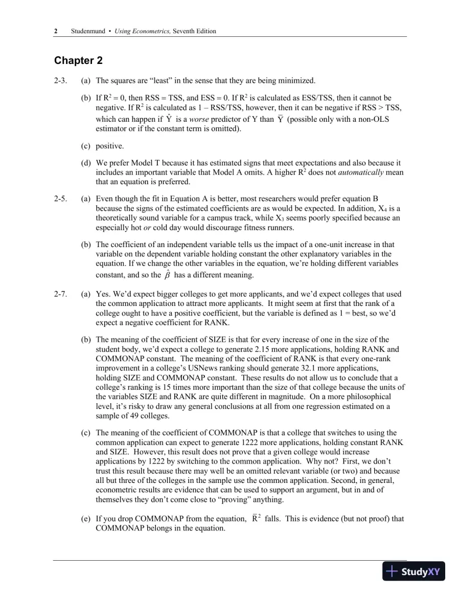 Solution Manual for Using Econometrics: A Practical Guide, 7th Edition, page 3