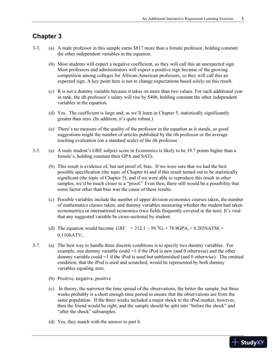 Solution Manual for Using Econometrics: A Practical Guide, 7th Edition, page 4