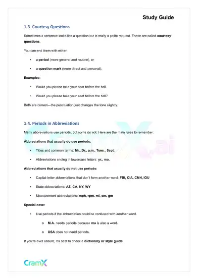 Grammar - Periods, Question Marks, and Exclamation Marks - Page 2 preview image