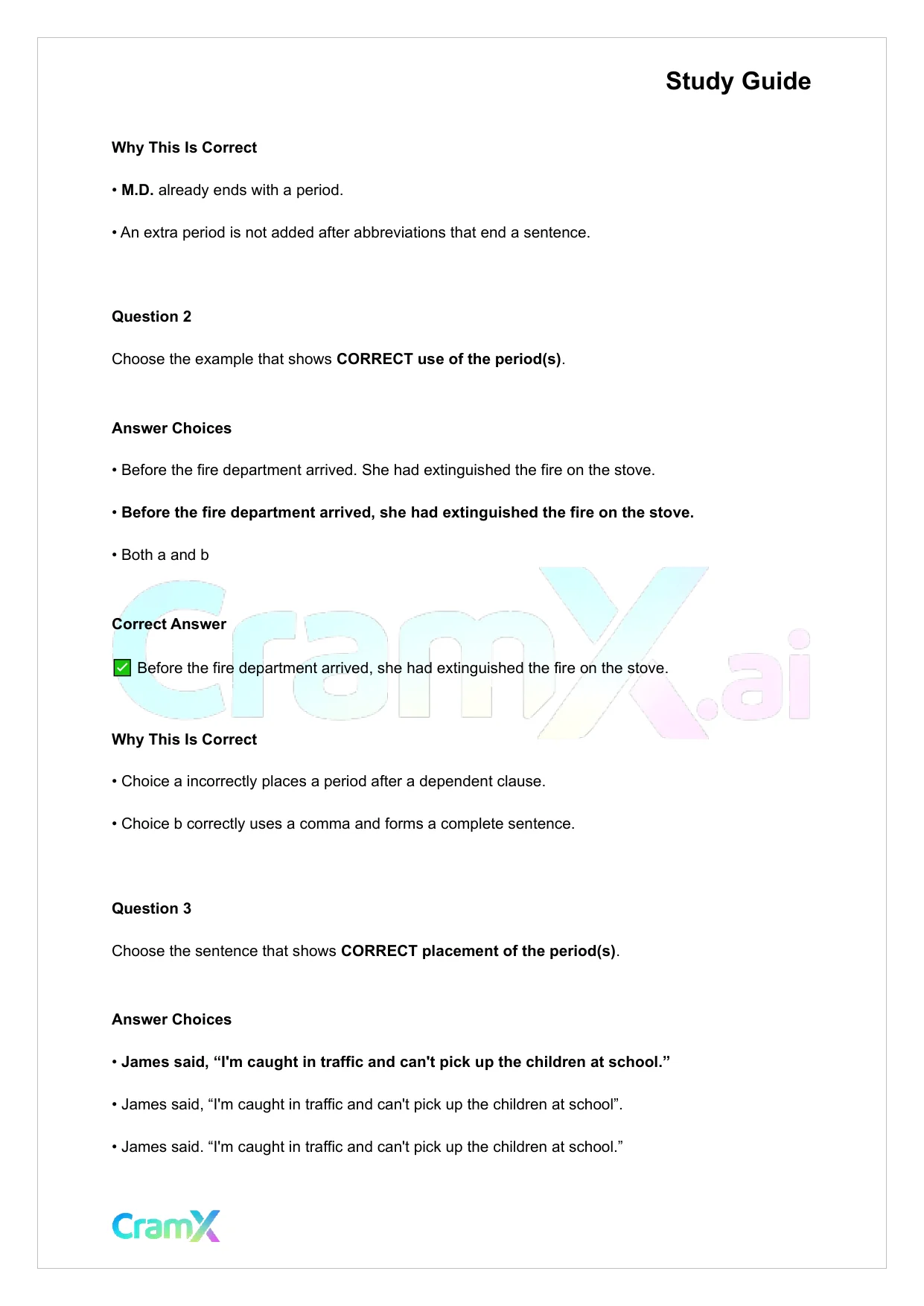 Grammar - Periods, Question Marks, and Exclamation Marks - Page 4 preview image