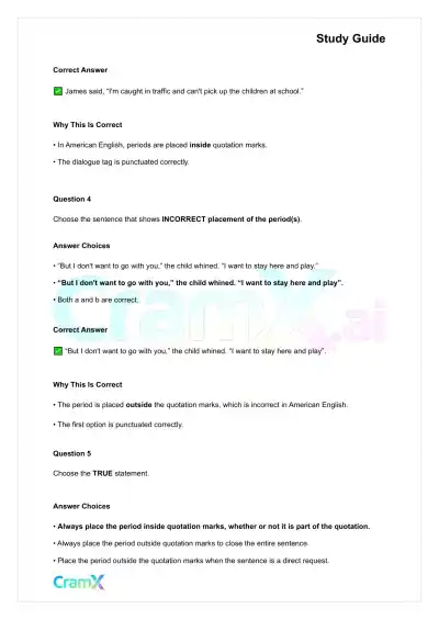 Grammar - Periods, Question Marks, and Exclamation Marks - Page 5 preview image