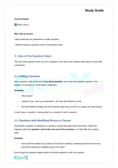 Grammar - Periods, Question Marks, and Exclamation Marks - Page 7 preview image