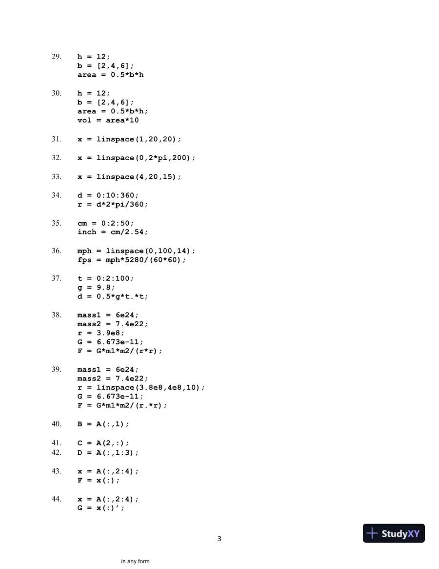 Introduction to MATLAB, 4th Edition Solution Manual, page 4