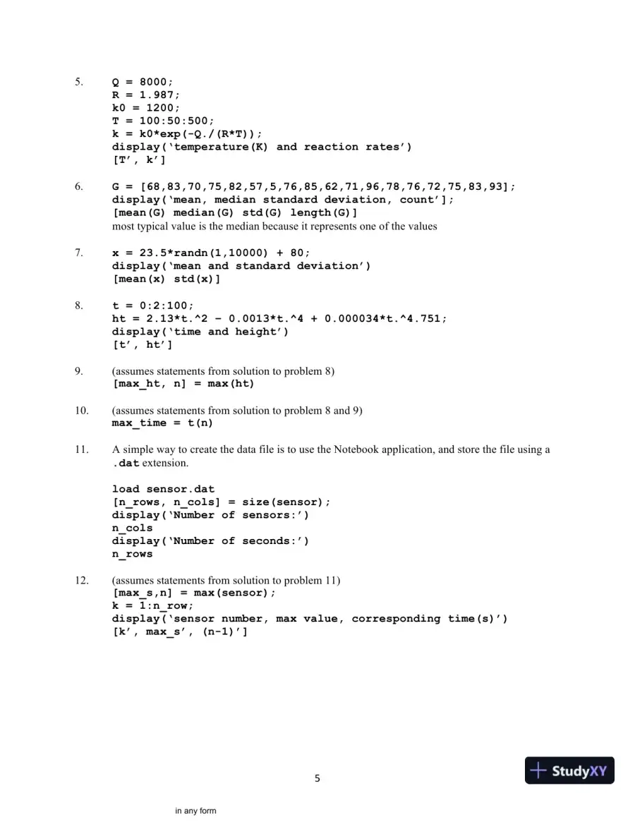 Introduction to MATLAB, 4th Edition Solution Manual, page 6