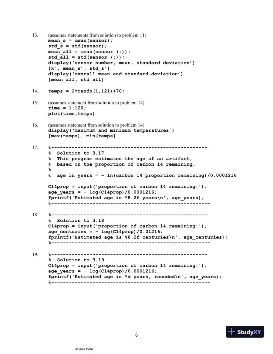 Introduction to MATLAB, 4th Edition Solution Manual, page 7