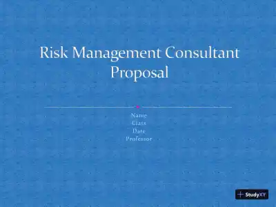 Risk Management Consultant Proposal - Page 1 preview image