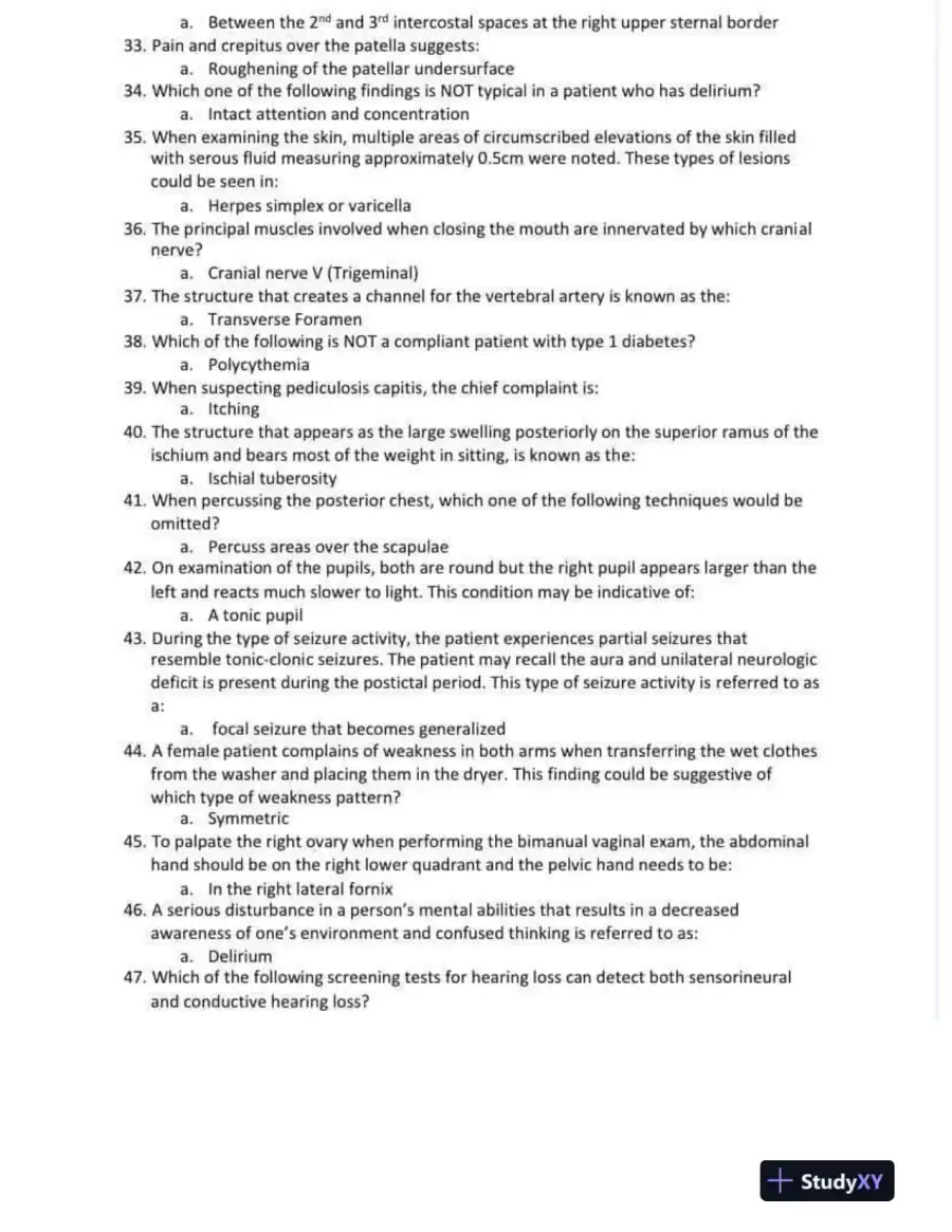 APEA Comprehensive Practice Exam With Answers (150 Solved Questions), page 4