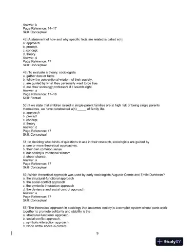 Sociology, Ninth Canadian Edition Test Bank - Page 11 preview image