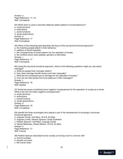 Sociology, Ninth Canadian Edition Test Bank - Page 12 preview image