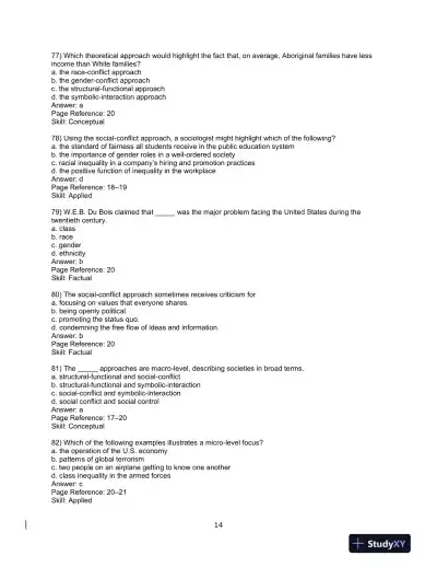 Sociology, Ninth Canadian Edition Test Bank - Page 16 preview image