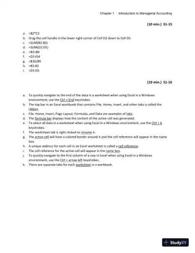 Solution Manual for Managerial Accounting, 6th Edition - Page 10 preview image