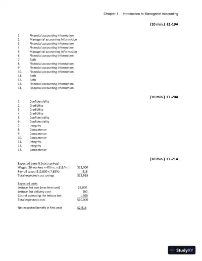 Solution Manual for Managerial Accounting, 6th Edition - Page 12 preview image