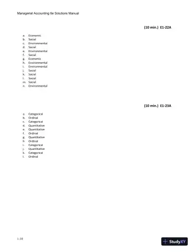 Solution Manual for Managerial Accounting, 6th Edition - Page 13 preview image