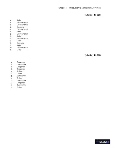 Solution Manual for Managerial Accounting, 6th Edition - Page 20 preview image