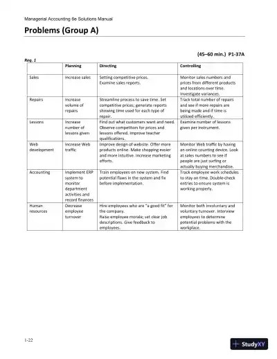 Solution Manual for Managerial Accounting, 6th Edition - Page 25 preview image