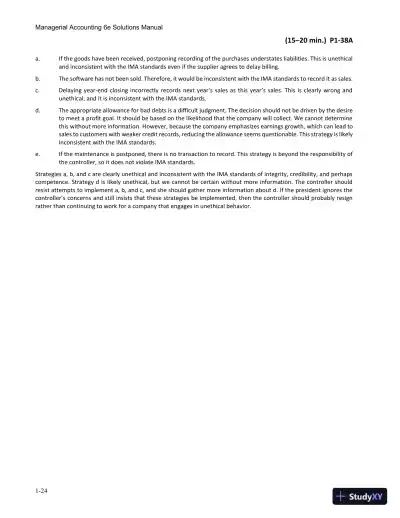 Solution Manual for Managerial Accounting, 6th Edition - Page 27 preview image