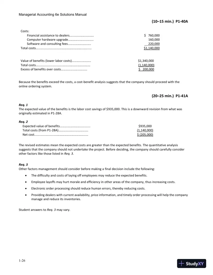 Solution Manual for Managerial Accounting, 6th Edition, page 29