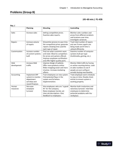 Solution Manual for Managerial Accounting, 6th Edition - Page 30 preview image