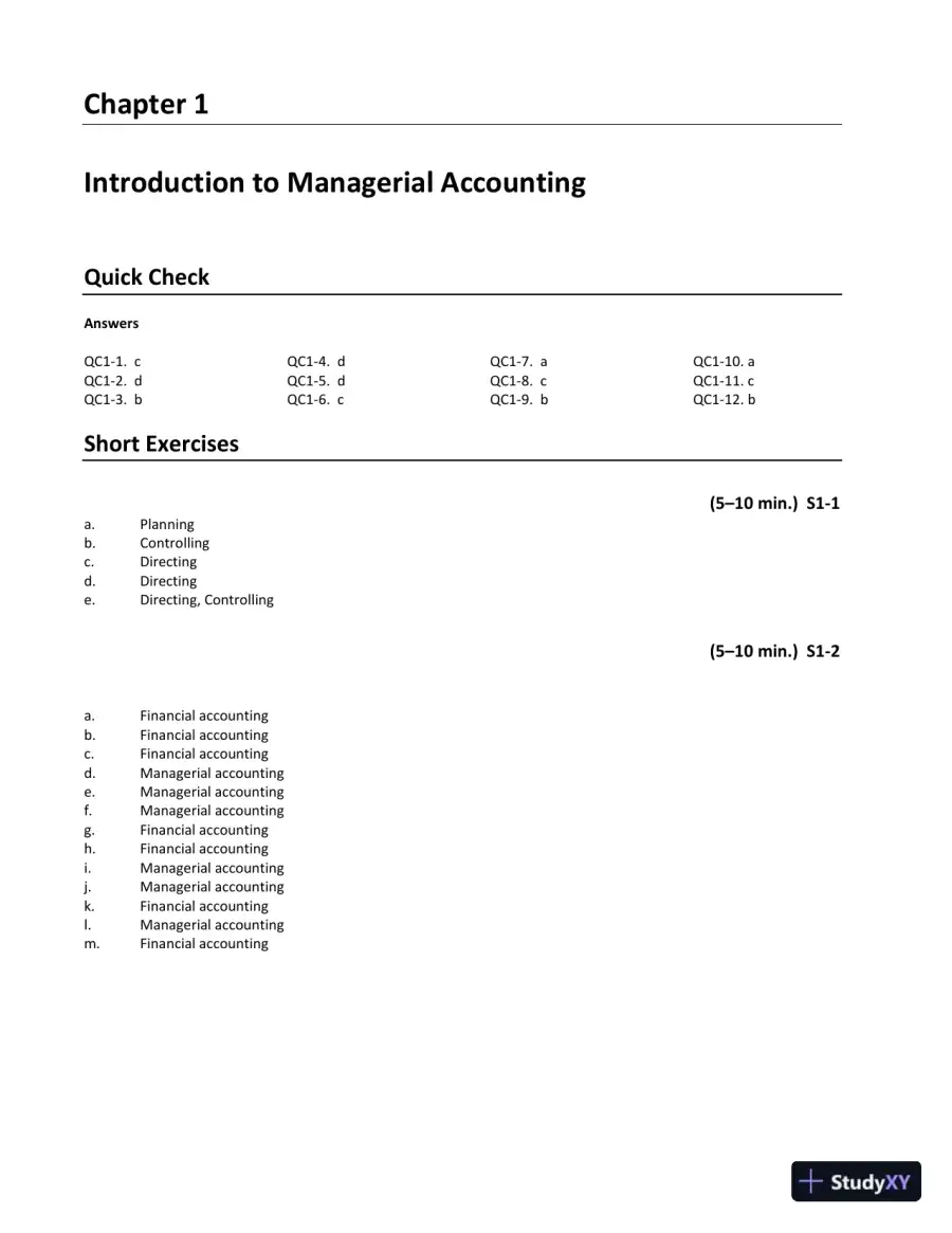 Solution Manual for Managerial Accounting, 6th Edition, page 4