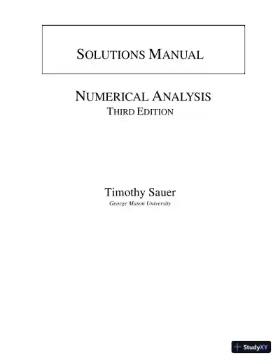 Solution Manual for Numerical Analysis, 3rd Edition - Page 1 preview image