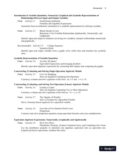 Solution Manual for Mathematics in Action: An Introduction to Algebraic, Graphical, and Numerical Problem Solving, 6th Edition - Page 14 preview image