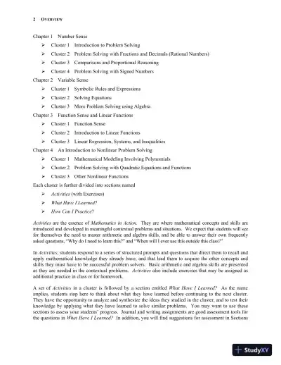 Solution Manual for Mathematics in Action: An Introduction to Algebraic, Graphical, and Numerical Problem Solving, 6th Edition - Page 7 preview image