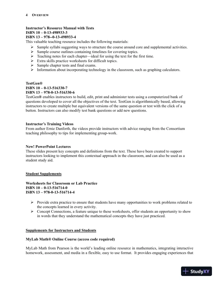 Solution Manual for Mathematics in Action: An Introduction to Algebraic, Graphical, and Numerical Problem Solving, 6th Edition, page 9