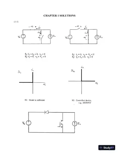 Power Electronics, 1st Edition Solution Manual - Page 1 preview image