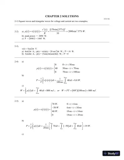 Power Electronics, 1st Edition Solution Manual - Page 7 preview image