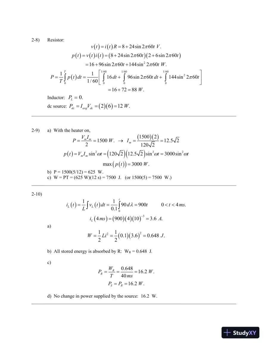 Power Electronics, 1st Edition Solution Manual, page 9