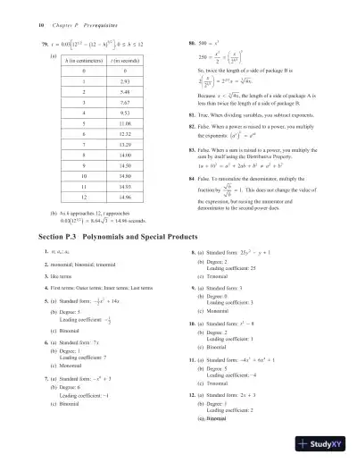 Algebra and Trigonometry, 9th Edition Solution Manual - Page 11 preview image