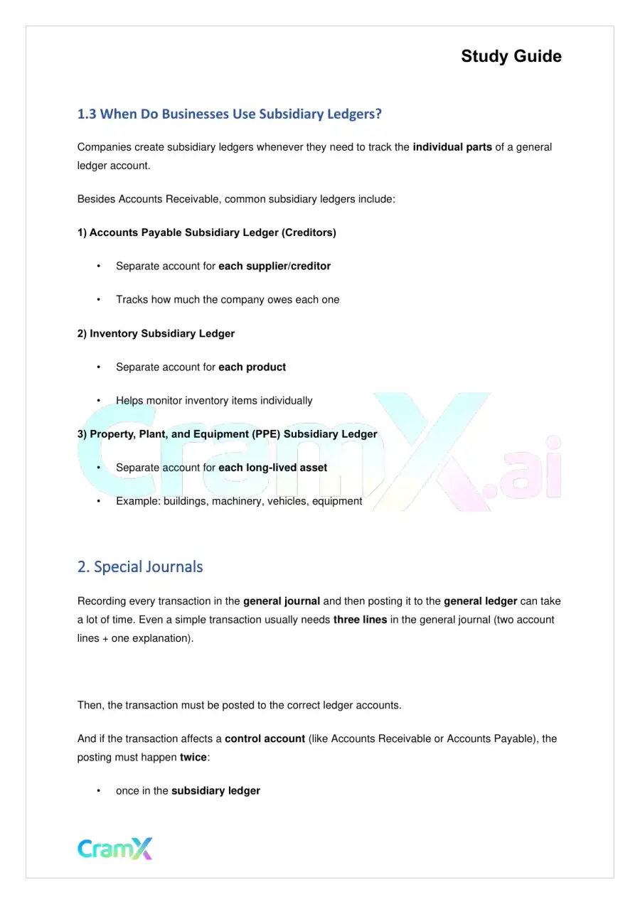 Accounting Principles I – Subsidiary Ledgers and Special Journals, page 4