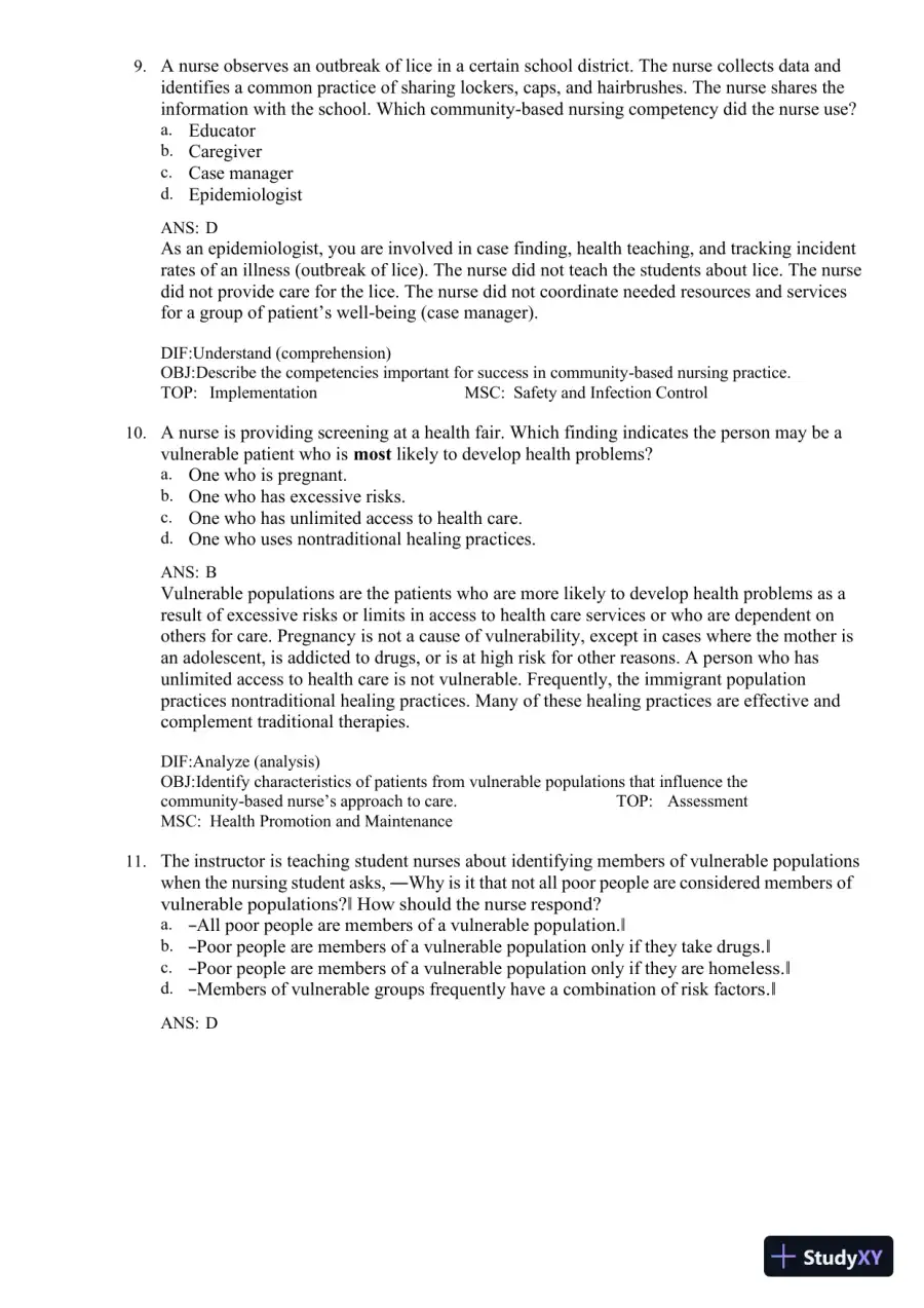 Test Bank for Fundamentals of Nursing, 11th edition (Chapters 1-24), page 24