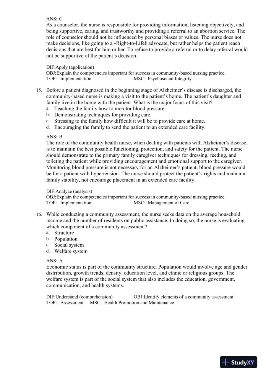 Test Bank for Fundamentals of Nursing, 11th edition (Chapters 1-24), page 26