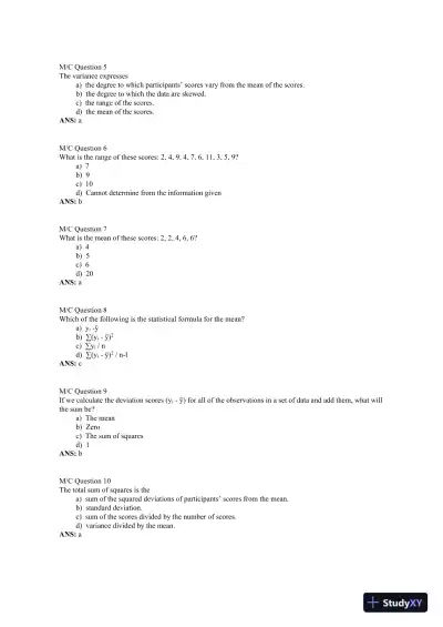 Introduction to Behavioral Research Methods 7th Edition Test Bank - Page 10 preview image