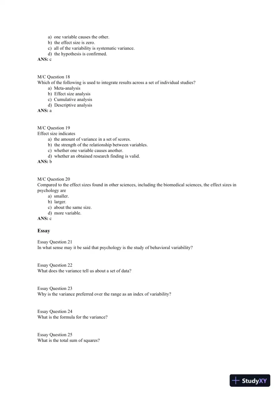 Introduction to Behavioral Research Methods 7th Edition Test Bank, page 12