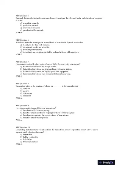 Introduction to Behavioral Research Methods 7th Edition Test Bank - Page 3 preview image