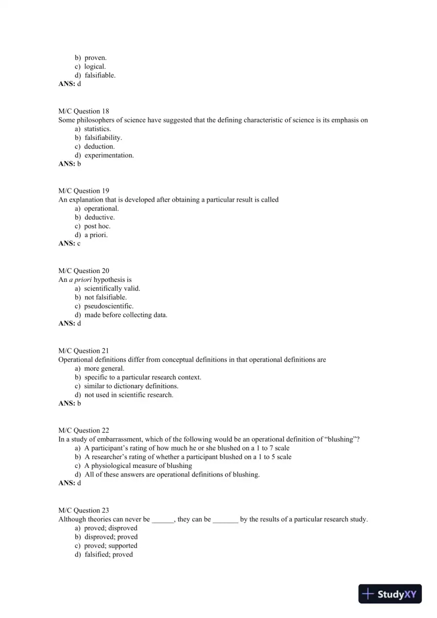 Introduction to Behavioral Research Methods 7th Edition Test Bank, page 5