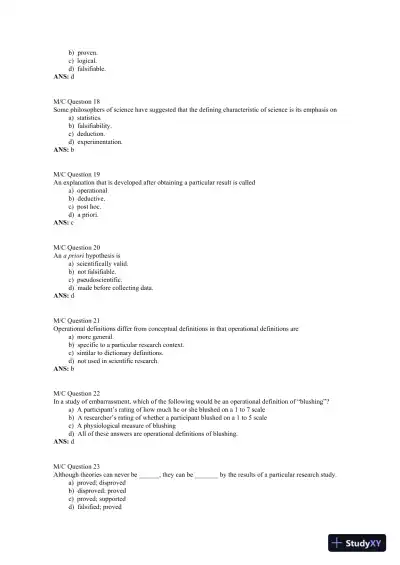 Introduction to Behavioral Research Methods 7th Edition Test Bank - Page 5 preview image