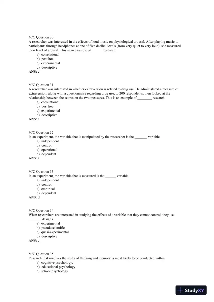 Introduction to Behavioral Research Methods 7th Edition Test Bank, page 7